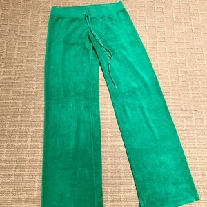 Juicy Couture Green Terry Cloth Sweatpants